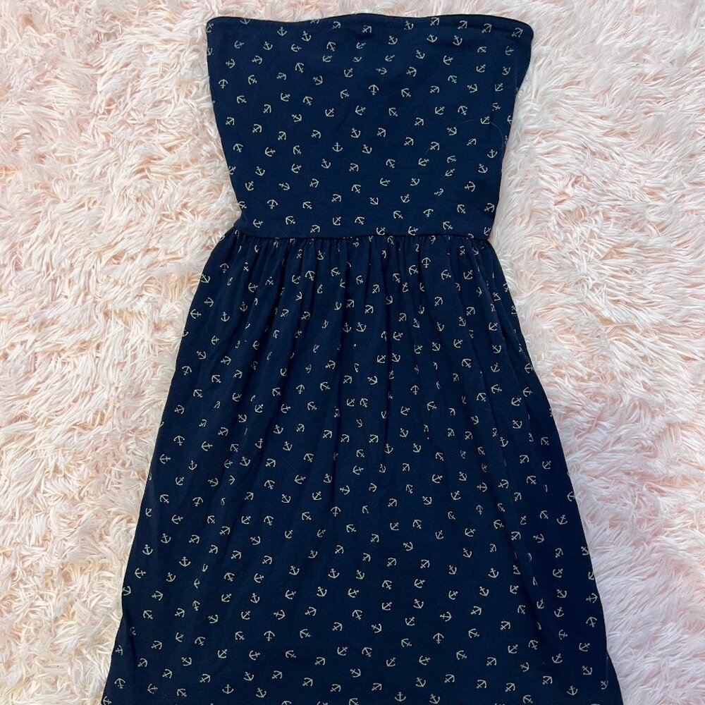Ocean Drive Nautical Strapless Dress